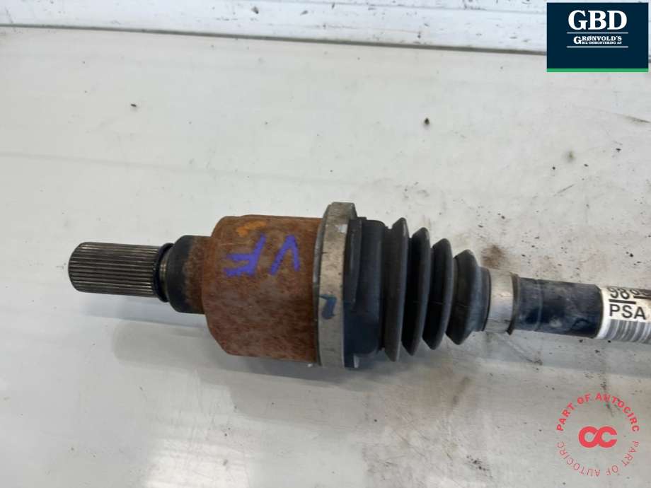 Drivaksel venstre foran, bensin/automat til Peugeot 508 2018-->> (Type II)  (98 087 714 80|16 133 066 80|)