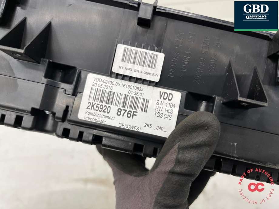 Instrumentpanel til VW Caddy 2015-2020 (Type III, Fase 3) (2K5 920 876 F|2K5 920 876 FX|)