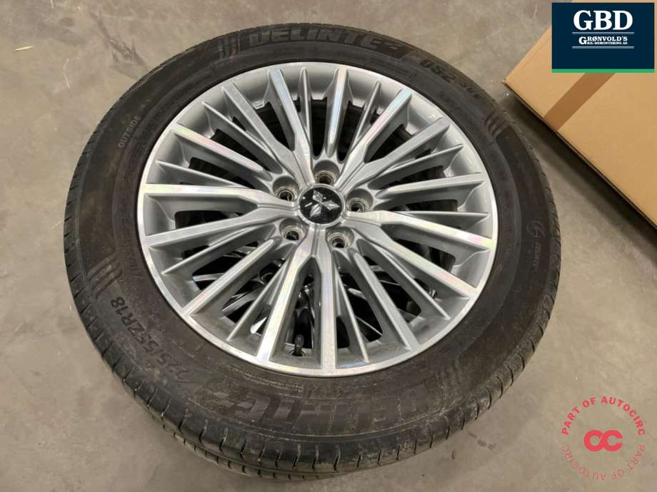 Hjulsett aluminium sommer til Mitsubishi Outlander 2015-->> (Type III, Fase 2)  (DELINTE|225-55-18|18X7 ET IKKE SYNLIG|DATO 2223 6MM)