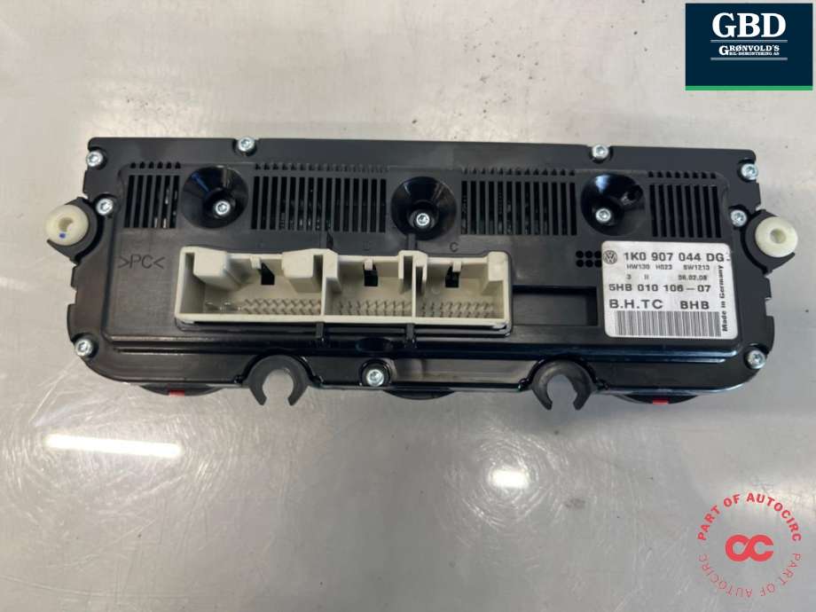 Varmeapparat betjening til VW Tiguan 2007-2011 (Type I, Fase 1)  (1K0 907 044 DG|)