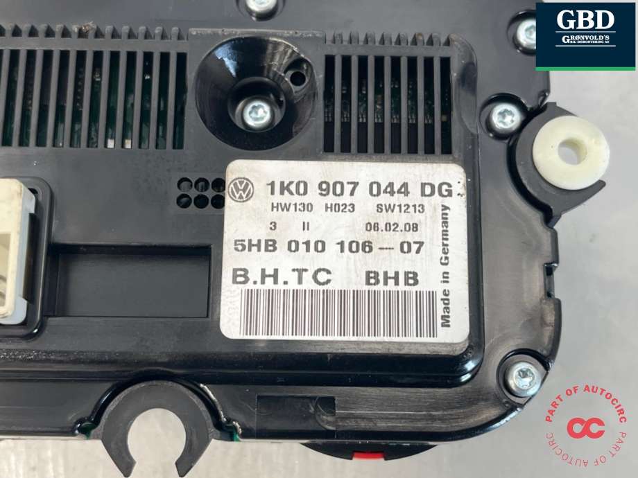 Varmeapparat betjening til VW Tiguan 2007-2011 (Type I, Fase 1)  (1K0 907 044 DG|)