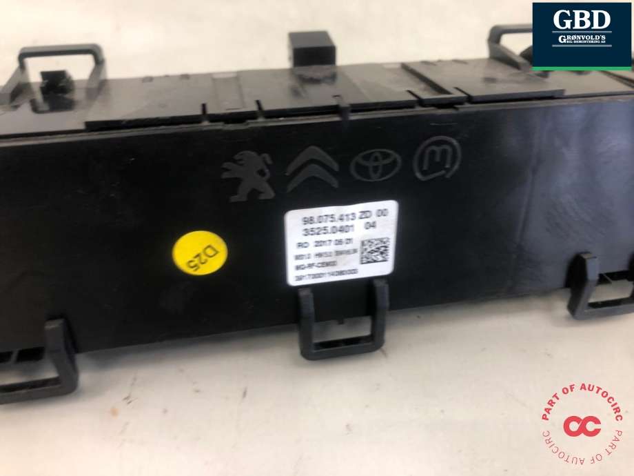 Varmeapparat betjening til Citroën Jumpy 2016-->> (Type III) (98 340 409 ZD|98 075 413 ZD|)