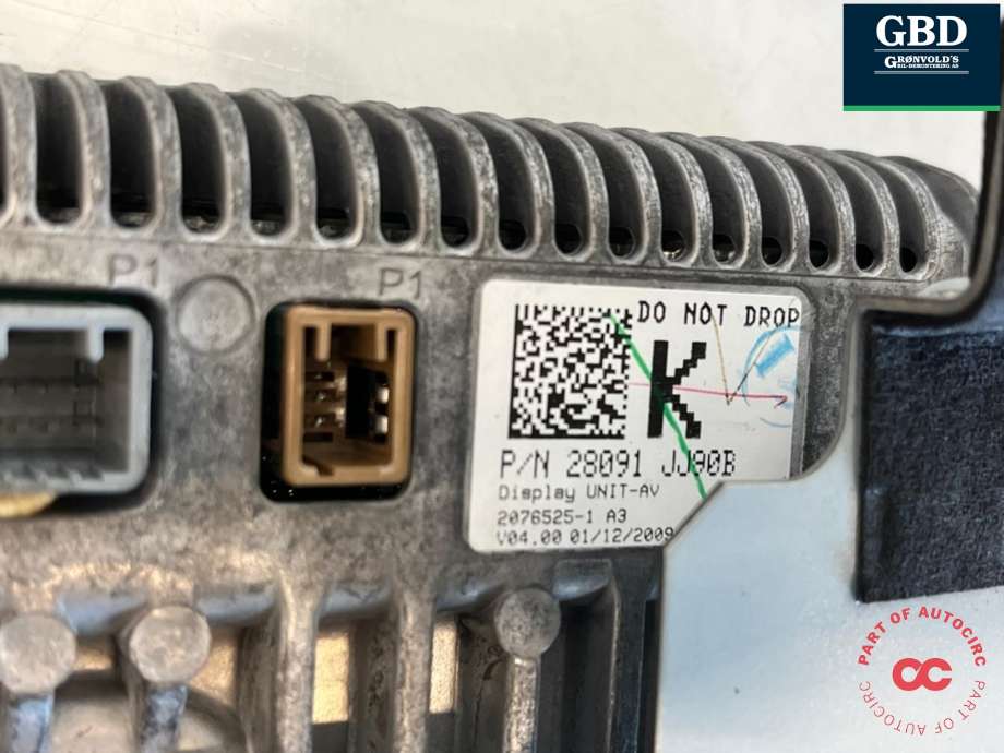 Bilstereo navigasjon skjerm til Nissan 370 Z 2009-->>  (28091JJ90E|28091JJ90B|28091 JJ90B)