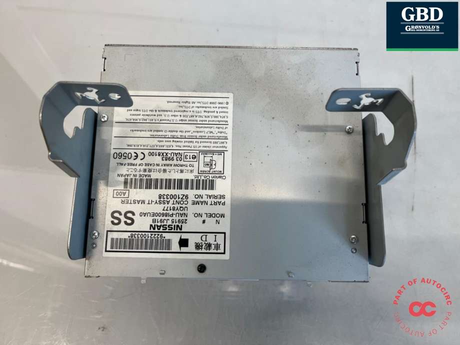 Bilstereo til Nissan 370 Z 2009-->>  (25915JJ91B|25915 J91B|9Z10038| UQY8177)