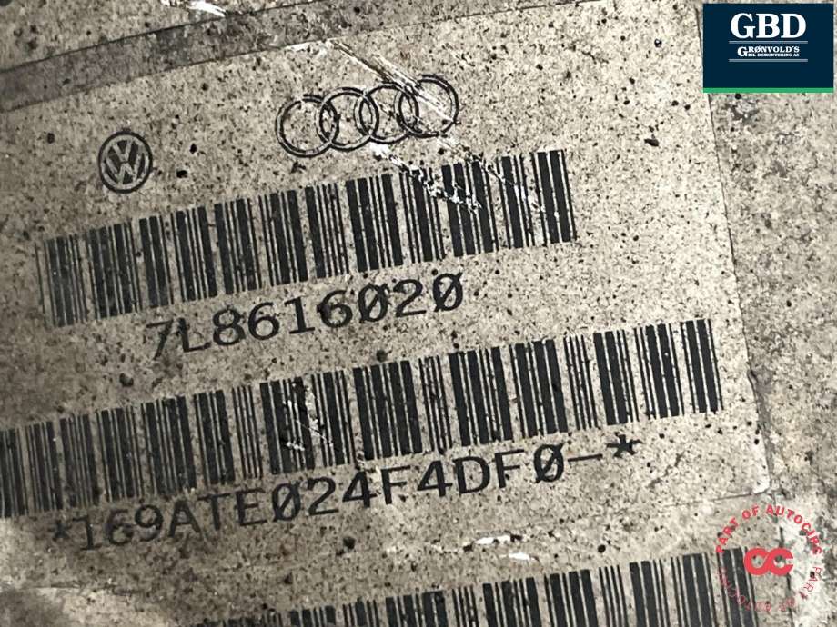 Fjær bak nivå luftpute/belg til Audi Q7 2006-2010 (Type I, Fase 1) (7L8 616 020 G|7L8 616 020 C|)