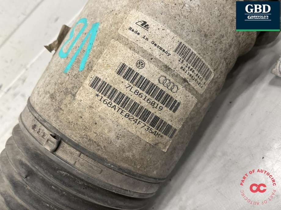 Fjær bak nivå luftpute/belg til Audi Q7 2006-2010 (Type I, Fase 1)  (7L8 616 019 G| 0000157810-07|7L8 616 019 C|609722)