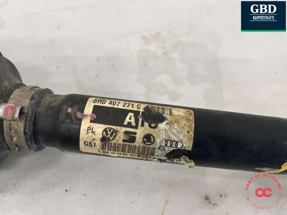 Drivaksel venstre foran, diesel/automat til Audi Q5 2008-2012 (Type I, Fase 1)  (8R0 407 271 C|8R0 407 271 CX|)