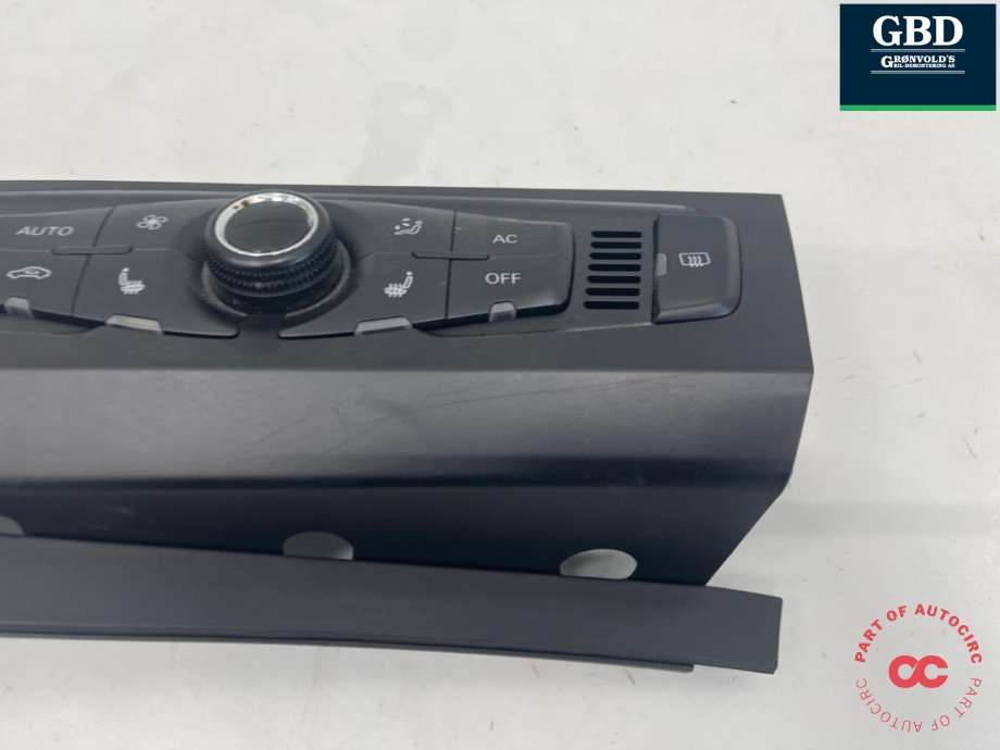 Varmeapparat betjening til Audi Q5 2008-2012 (Type I, Fase 1)  (8T1 820 043 AH|8T1 820 043 AS XZF|8T1 820 043 AH XZF)