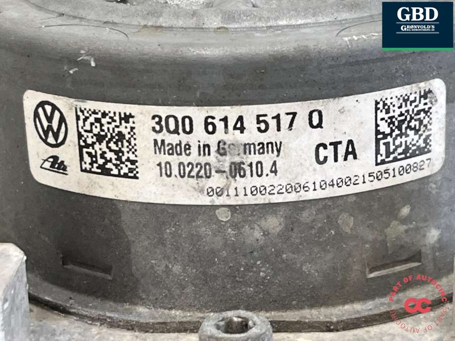 ABS sentral til Audi A3 2012-2016 (Type III, Fase 1)  (3Q0 614 517 AF BEF|3Q0 614 517 Q  BEF|)