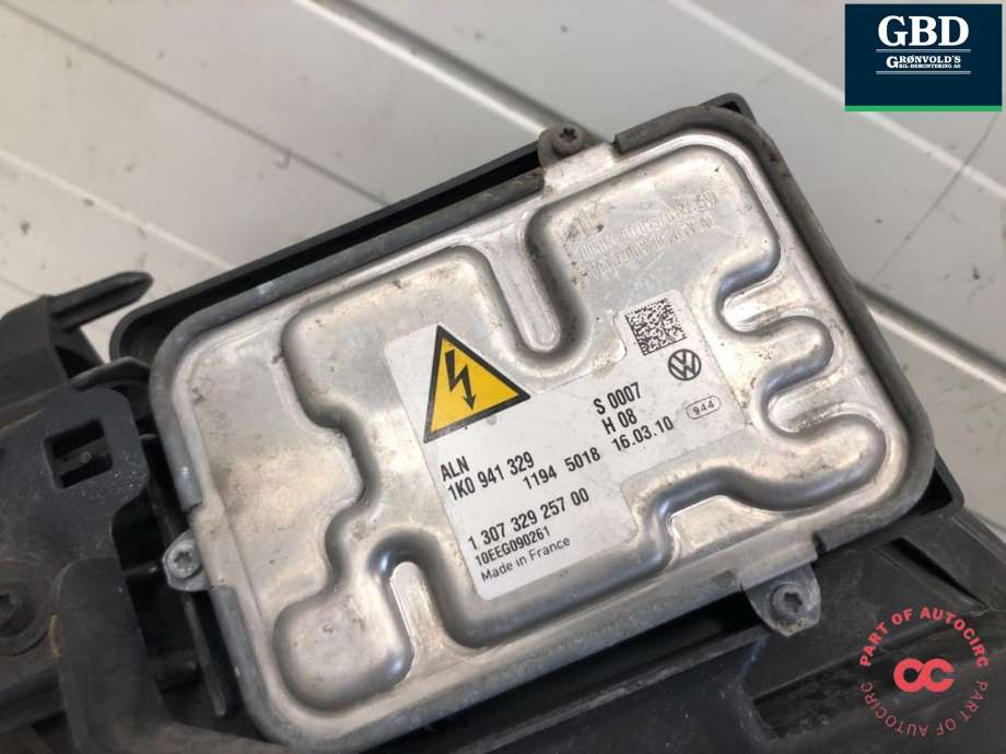 Frontlykt høyre xenon til VW Touran 2010-2015 (Type I, Fase 3)  (1T1 941 754 A|)