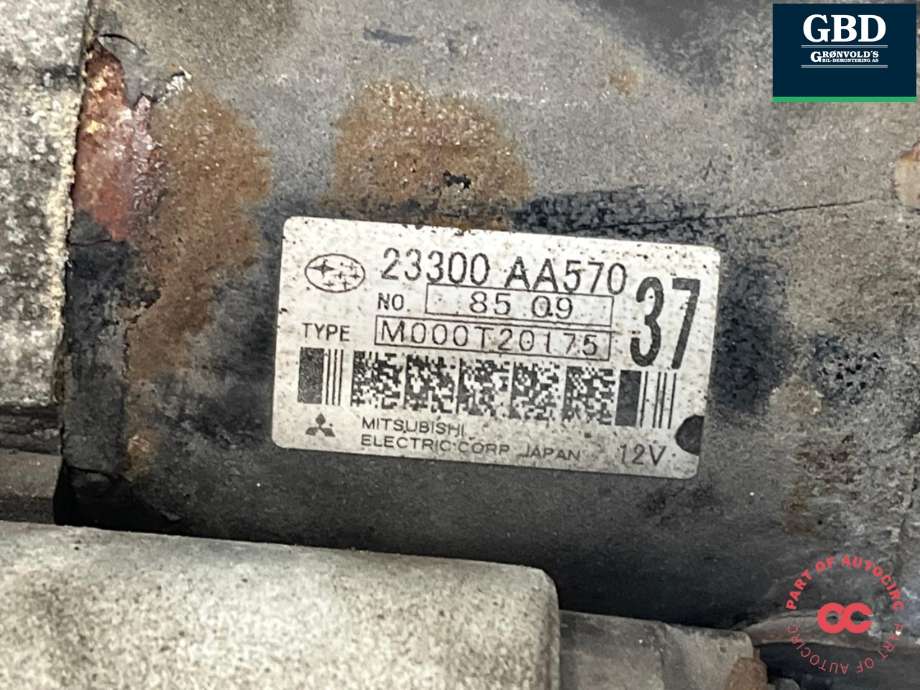 Starter til Subaru Forester 2008-2013 (Type III) (23300AA570|23300AA572|23300AA573)