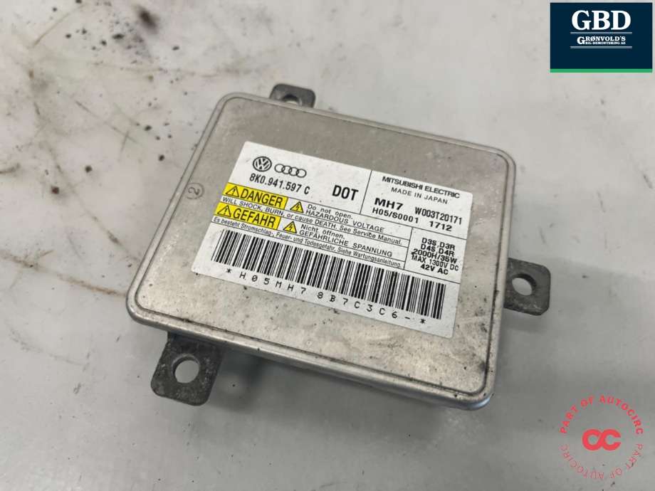 Styreenhet xenon/ballast til Audi Q5 2008-2012 (Type I, Fase 1)  (8K0 941 597 E|)
