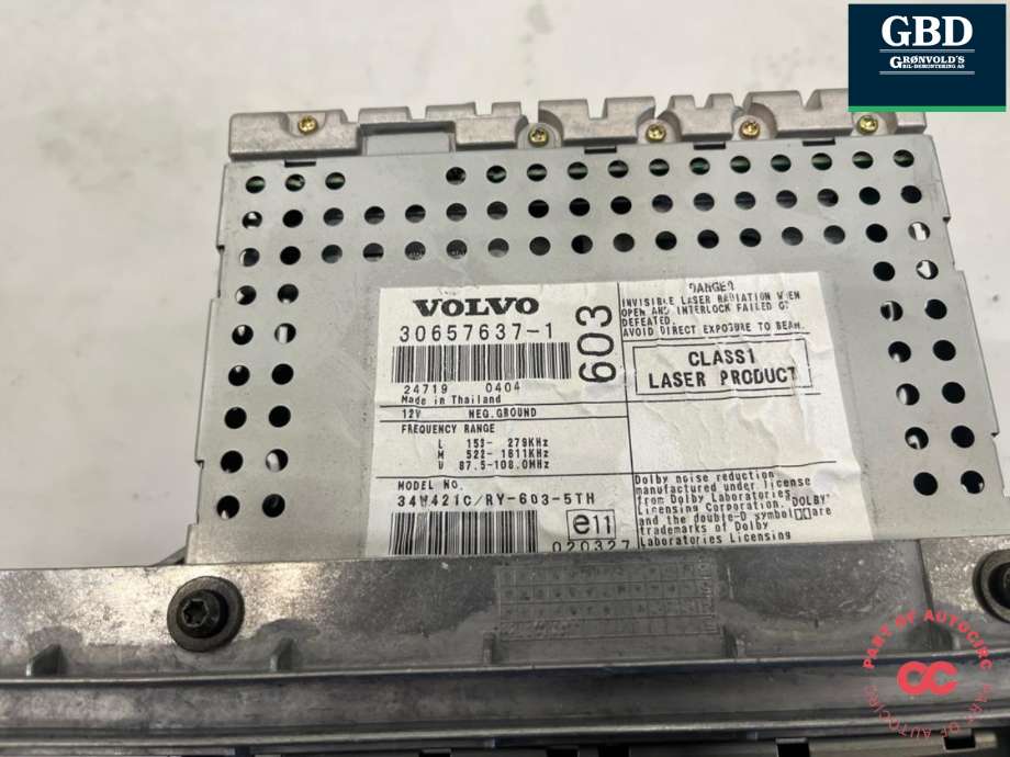 Bilstereo til Volvo V70 2000-2004 (Type II, Fase 1) (8698837|30657637-1|)