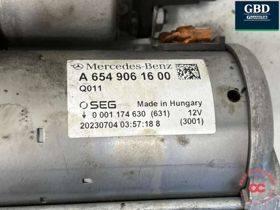 Starter diesel til Mercedes Vito 2014-->> (W447) (W447) (A 654 906 16 00|A 654 906 14 00|)