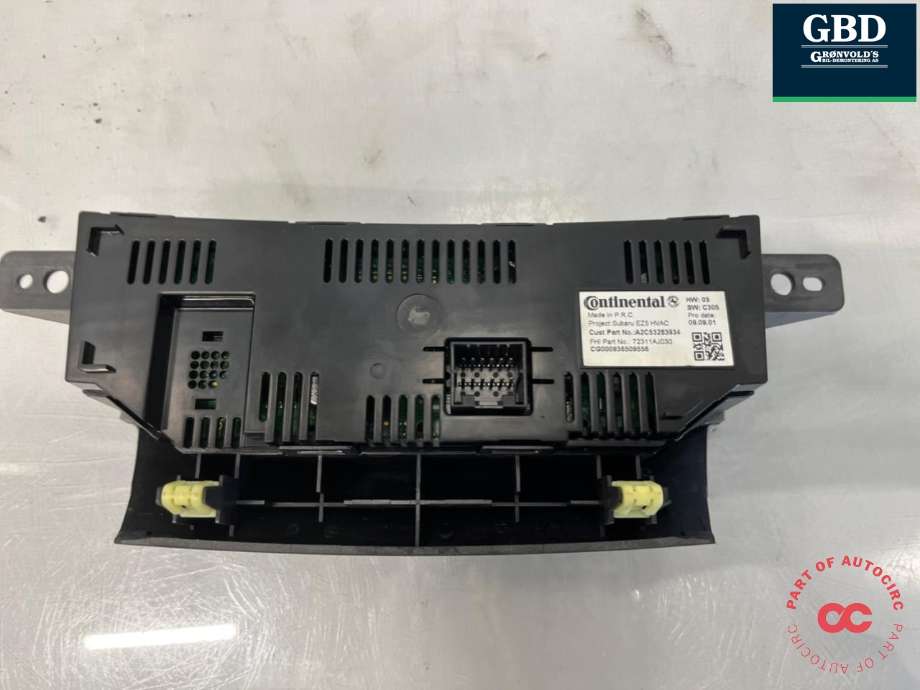 Varmeapparat betjening til Subaru Legacy 2009-2015 (72311AJ030|)