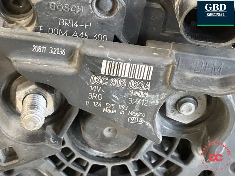 Dynamo til VW Golf VI 2008-2012  (03C 903 024 J|03C 903 023 A|03C 903 023 AX)