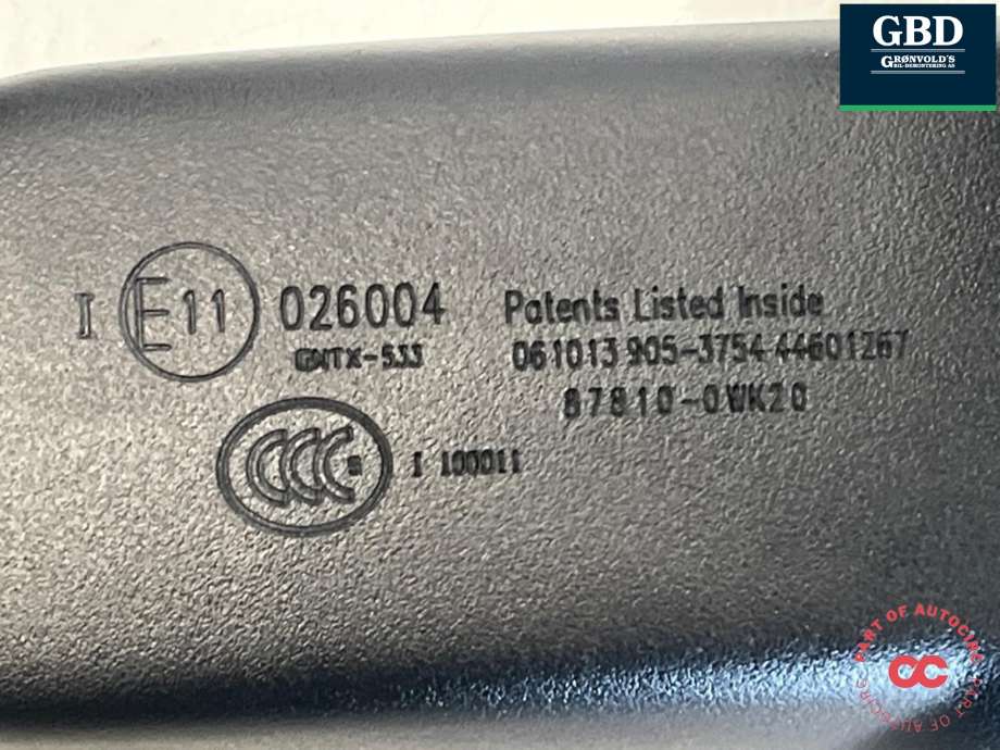 Speil innvendig til Toyota RAV4 2013-2015 (Type IV, Fase 1)  (878100WK21|878100WK20|)