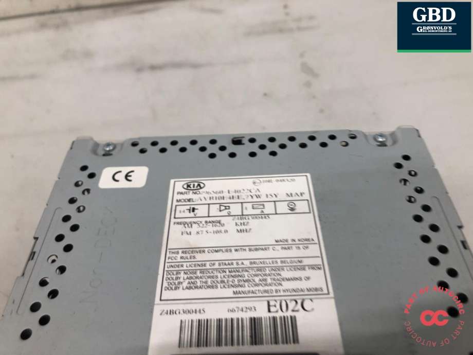 Bilstereo til Kia Soul 2014-2019 (Type II)  (96560E 4021CA|)