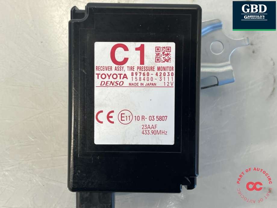 Sensor dekktrykk til Toyota RAV4 2013-2015 (Type IV, Fase 1)  (89760-42030|)