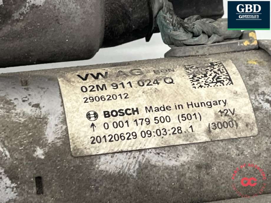 Starter til VW Up 2012-2019  (02M 911 021 G|02M 911 021 GX|)
