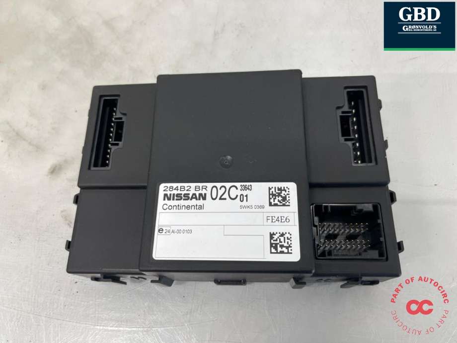 Styreenhet comfort (BCM) til Nissan Qashqai, 2010-2014 (Type I, Fase 2) (284B2BR02C)