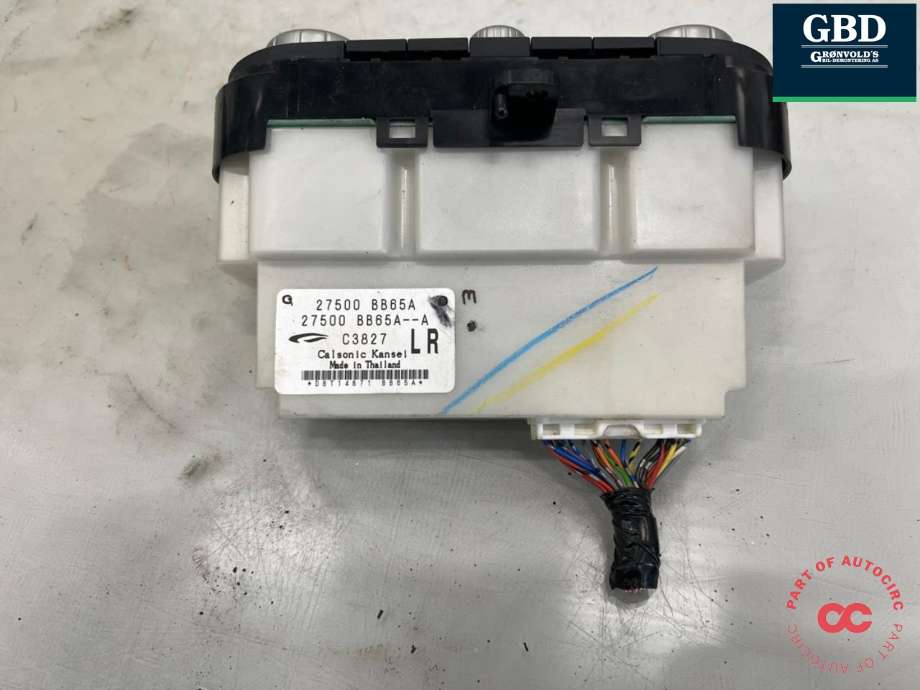 Varmeapparat betjening til Nissan Qashqai 2010-2014 (Type I, Fase 2) (27500BB55A|)
