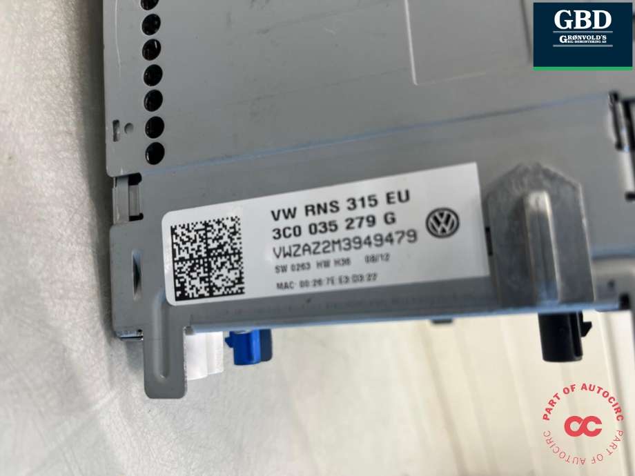 Bilstereo navigasjon til VW Passat 2011-2015 (B7) (B7) (3C0 035 279 G|3C0 035 279 GX|)