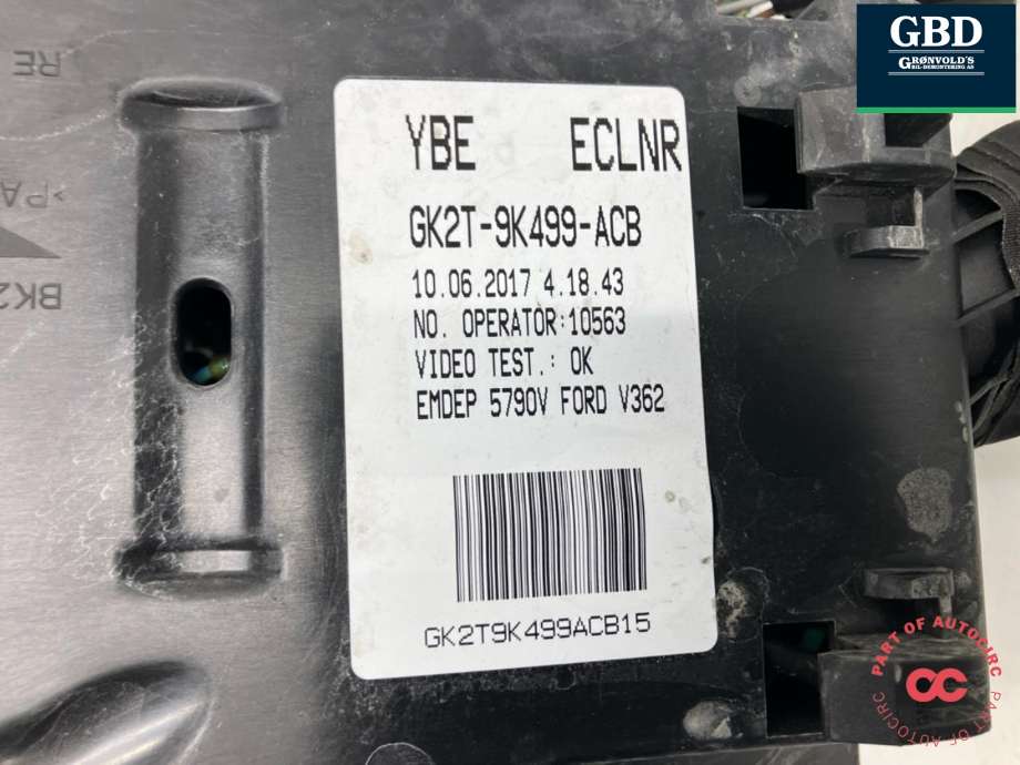 Sikringsboks motorrom til Ford Transit Custom 2013-2023 (Type I)  (2149500|GK2T-9K499-ACC|GK2T-9K499-ACB)