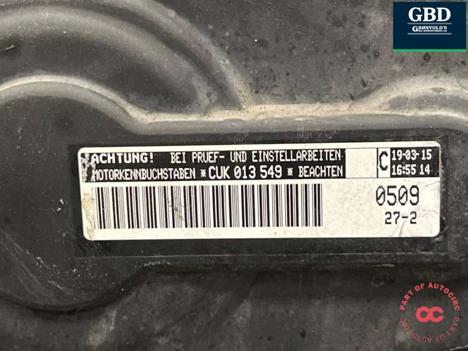 Motor bensin til VW Golf VII 2012-2017 (Fase 1)  (CUKB|04E 100 099 A|04E 100 099 AX)