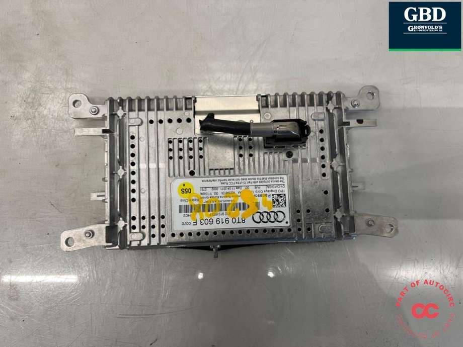 Bilstereo navigasjon skjerm til Audi A4 2007-2014 (Type IV) (B8) (B8) (8T0 919 603 F|)