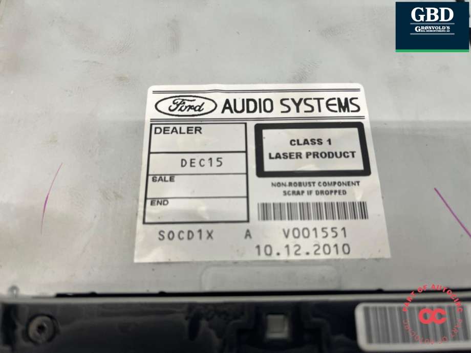 Bilstereo til Ford Galaxy 2010-2015 (Type III, Fase 2) (1836341|BS7T-18C939-JH/JC|)