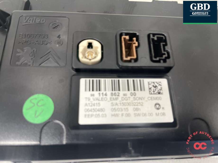 Bilstereo navigasjon skjerm til Peugeot 308 2013-2021 (Type II)  (98 114 862 80|)