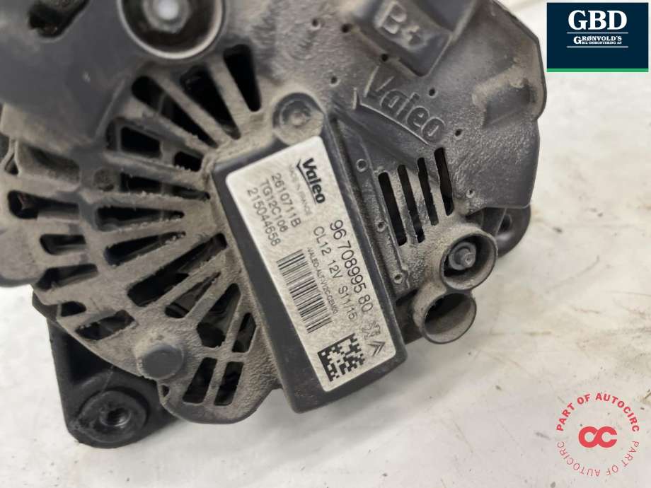 Dynamo til Peugeot 308 2013-2021 (Type II)  (98 186 779 80|96 708 995 80|16 482 321 80 | 16 080 645 80 |16 482 321 80)