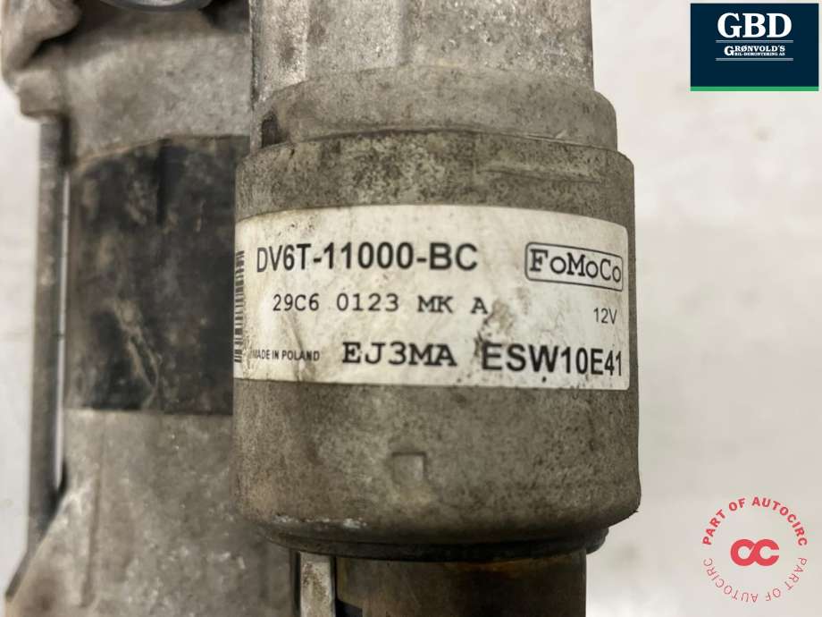 Starter diesel til Ford Transit Connect 2013-2018 Type II, Fase 1 (2648738|1881229|DV6T-11000-BC)