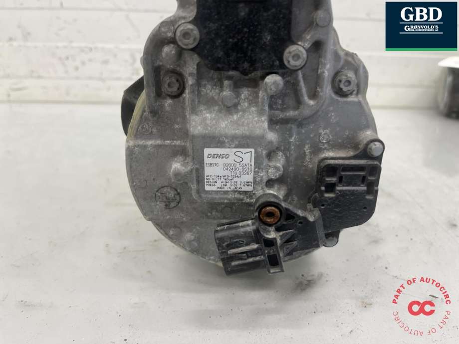 Aircondition kompressor elbil til Nissan Leaf 2018-->> (Type II)  (926005SA1B|926005SA1A|)