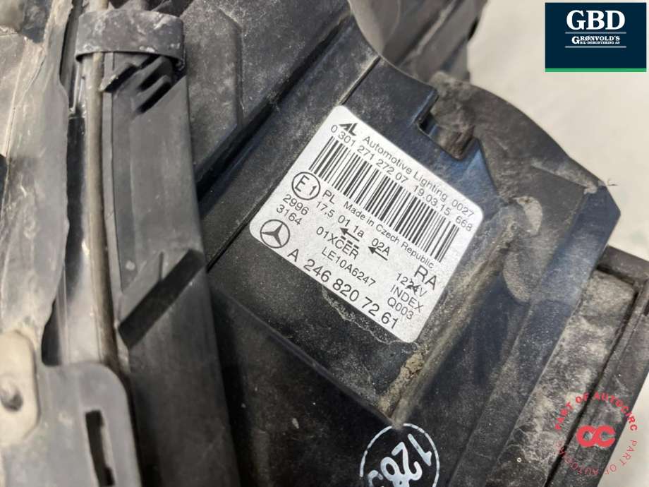 Frontlykt høyre xenon til Mercedes B-Klasse, electric drive 2014-2018 (W242) (W242) (A 246 820 02 39|A 246 820 72 61|)