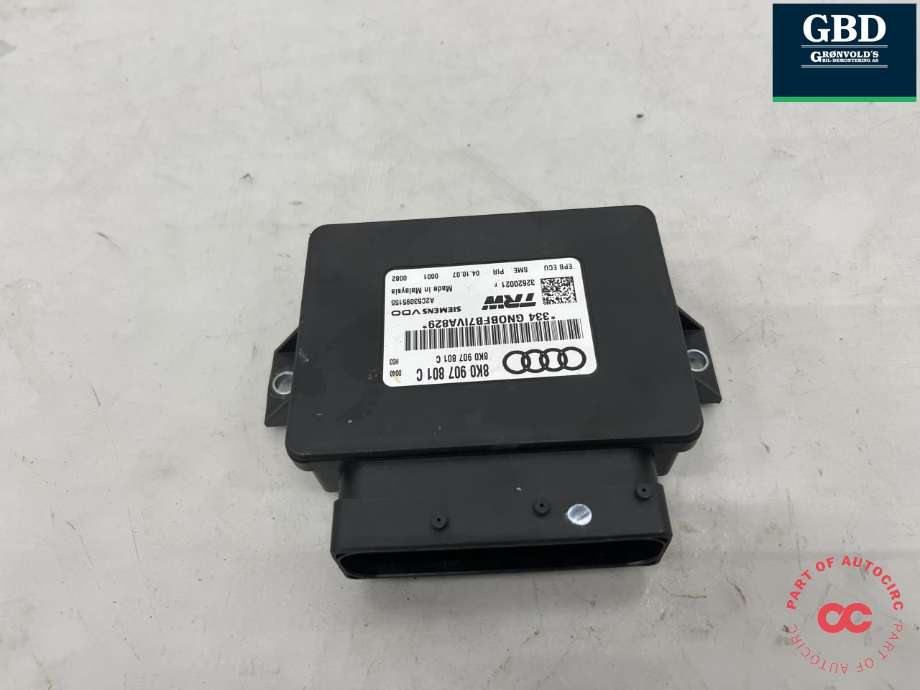 Styreenhet elektrisk parkbrems (EPB - Electric Parking Brake) til Audi A5, 2007-2016 (Type I)  (8K0 907 801 H)
