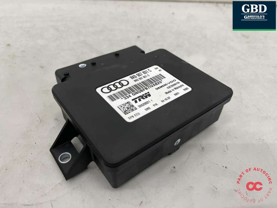 Styreenhet elektrisk parkbrems (EPB - Electric Parking Brake) til Audi A5 2007-2016 (Type I) (8K0 907 801 H|8K0 907 801 C|)