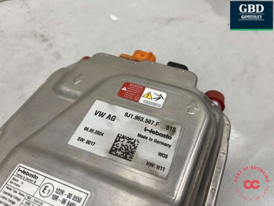 Varmeapparat PTC-heater til Porsche Taycan 2019-->>  (9J1 963 507 F|9J1963507F|)