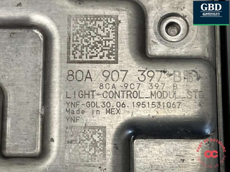 Styreenhet xenon/ballast til Audi Q5 2017-->> (Type II)  (80A 907 397 B|)