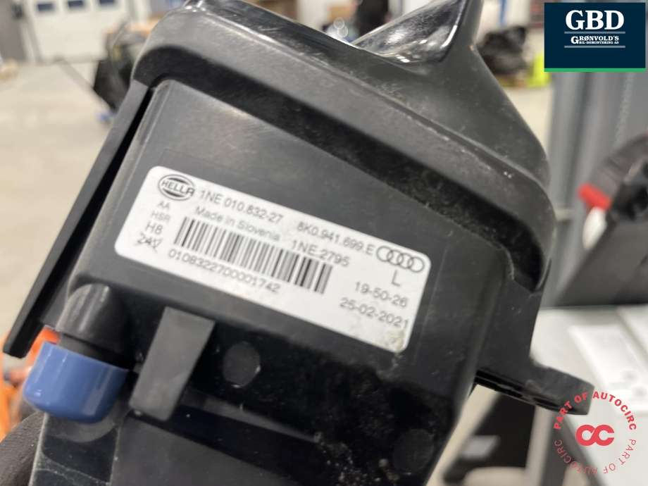 Tåkelykt venstre foran til Audi A4 2007-2014 (Type IV) (B8) (B8) (8K0 941 699 G|8K0 941 699 C|)