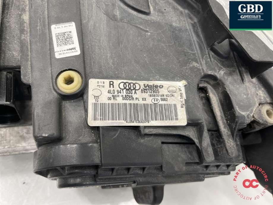 Frontlykt høyre xenon til Audi Q7 2006-2010 (Type I, Fase 1)  (4L0 941 030 A|)