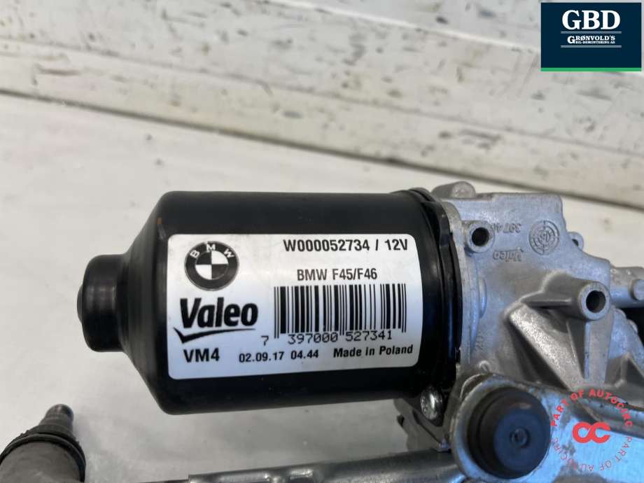 Viskermotor frontrute komplett m/overføring til BMW 2-Serie, Active/Gran Tourer 2014-->> (F45/F46) (F45/F46) (61 61 7 301 043|)