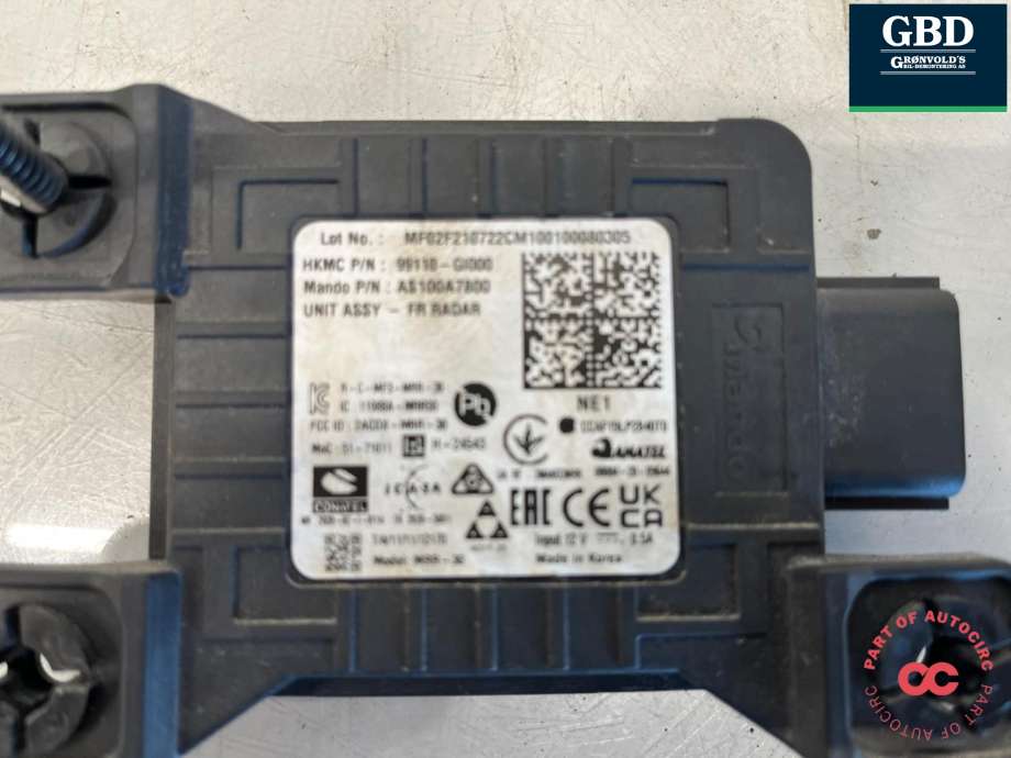 Sensor radar til Hyundai Ioniq 5 2021-->>  (99110GI000|)