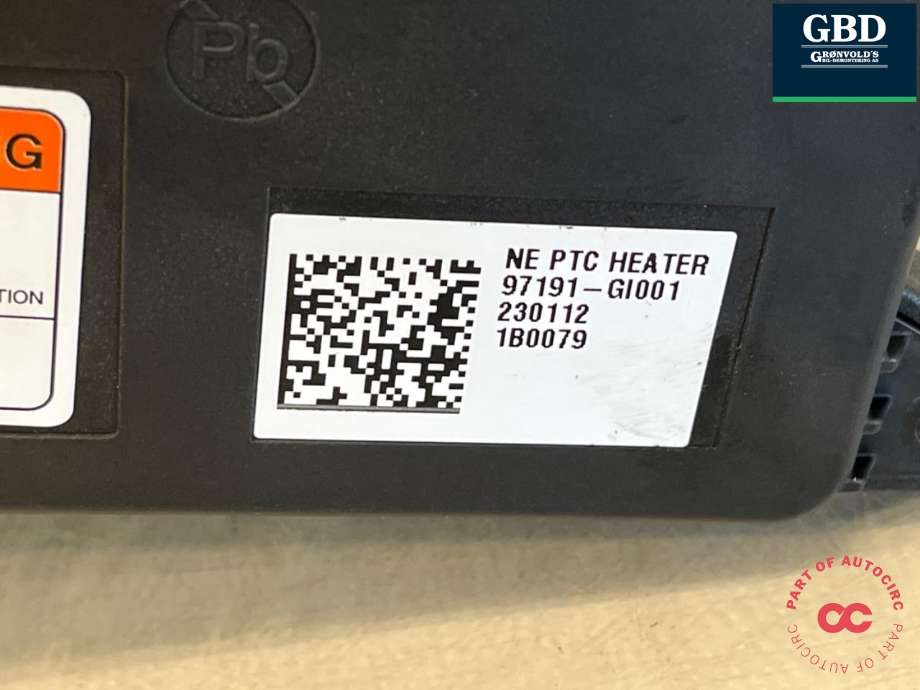 Varmeapparat PTC-heater til Hyundai Ioniq 5 2021-->>  (97191GI 000|)