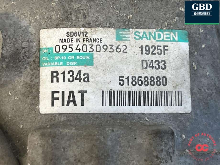 Aircondition kompressor til Opel Combo D 2012-2018  (95511432|95521425|)
