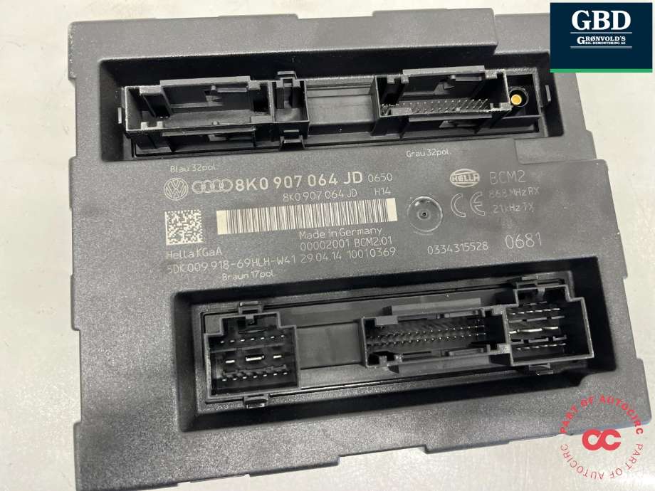 Styreenhet comfort (BCM) til Audi A4 2007-2014 (Type IV) (B8) (B8) (8K0 907 064 KJ|8K0 907 064 JJ|)