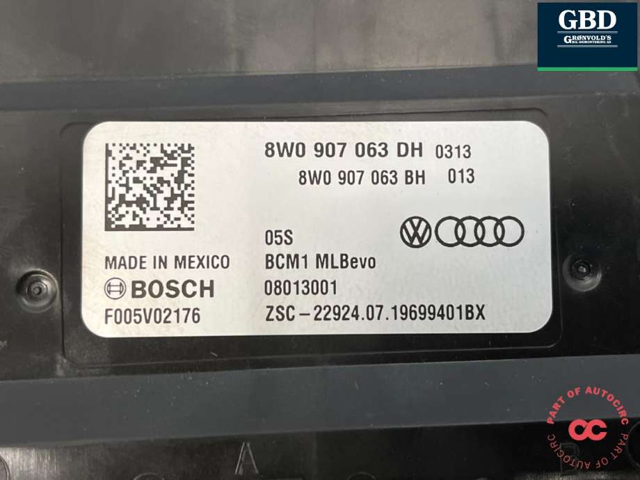 Styreenhet comfort (BCM) til Audi Q5 2017-->> (Type II)  (4N0 907 064 GH|4N0 907 064 DH|8W0 907 063 DH)