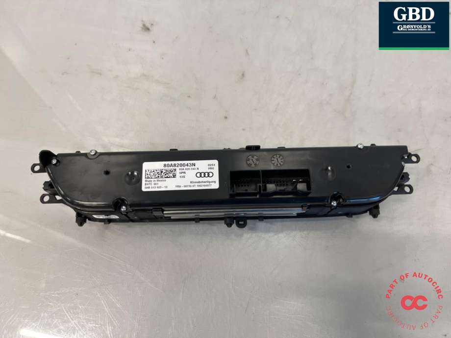 Varmeapparat betjening til Audi Q5 2017-->> (Type II) (80A 820 043 N|80A 820 043 N 5PR|80A 820 043 AN 5PR)
