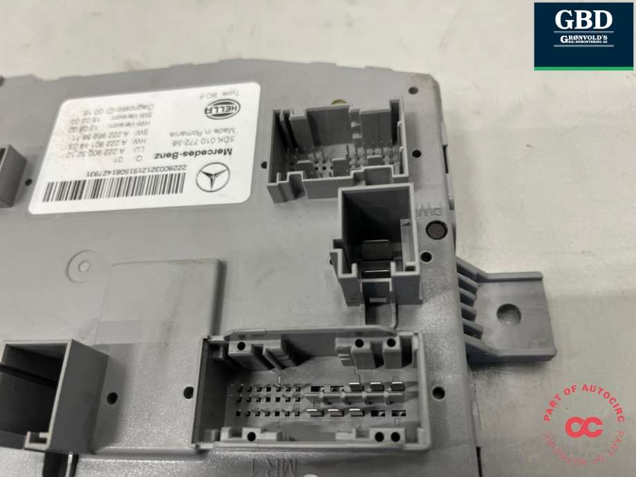 Styreenhet comfort (BCM) til Mercedes S-Klasse 2013-2020 (W222) (W222) (A 222 900 44 15|A 222 900 21 13| A 222 900 51 12| A 222 900 32 12|5DK 010 772-58)
